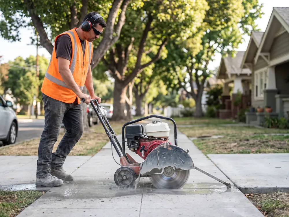 Concrete in Oakland, Sidewalk work for owners on a city clock